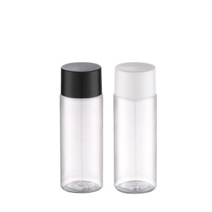 clear plastic bottle with screw cap