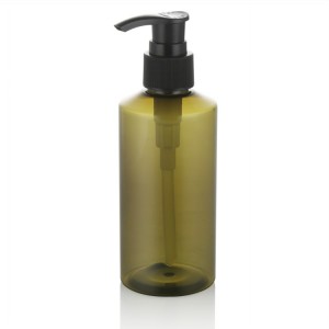 150ml slant shoulder green plastic bottle