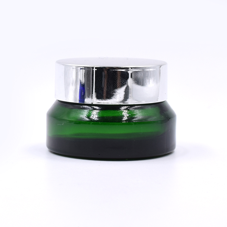 luxury original green color cosmetic usage 15ml glass jar