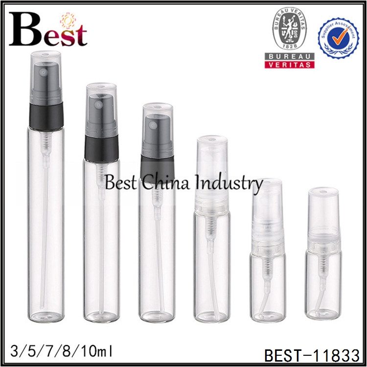 Renewable Design for
 clear tube glass perfume sprayer bottle plastic sprayer 3/5/7/8/10ml in Riyadh
