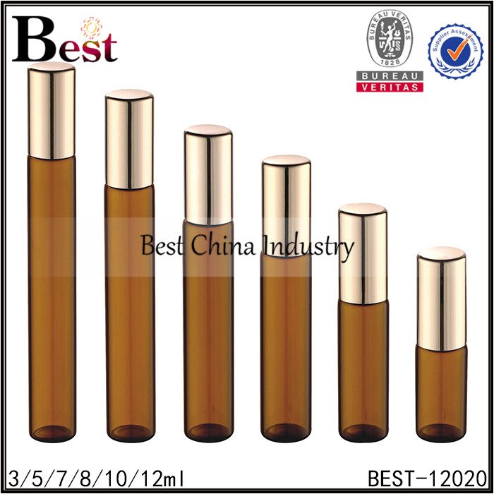 19 Years Factory
 tall amber glass roller bottle metal roller and cap 3/5/7/8/10/12ml in Amsterdam