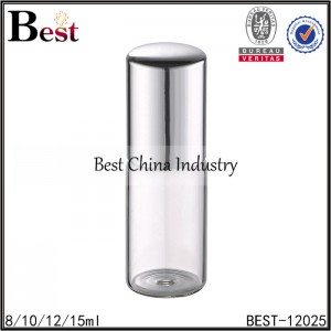 14 Years manufacturer
 clear tube glass roll on bottle stainless steel roller and shiny silver aluminum cap 8/10/12/15ml Manufacturer in Sacramento