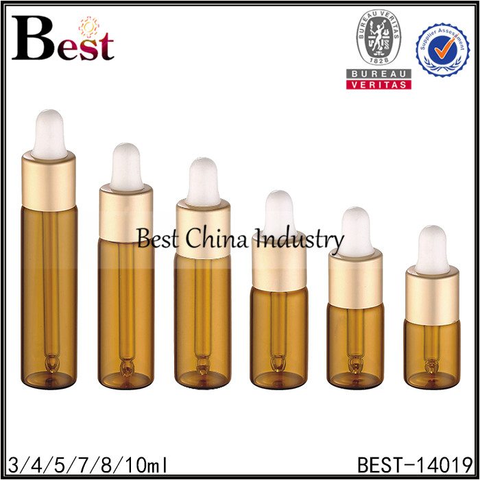 Factory selling
 13 415 dropper top amber glass essential oil bottle 3/4/5/7/8/10ml Supply to United States
