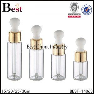 High Performance 
 18mm big head clear glass dropper bottle 15/20/25/30ml Supply to Iran