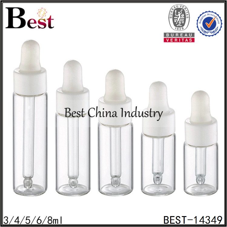 11 Years Factory wholesale
 transparent tube bottle with small white dropper cap 3/4/5/6/8ml in Guinea