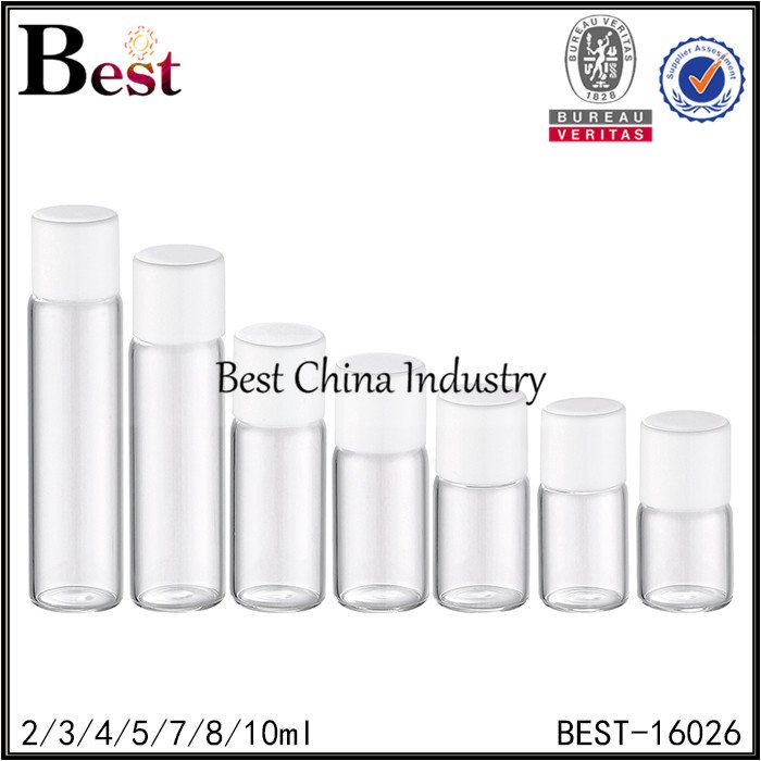 China Professional Supplier
 round clear tube bottle with white cap and small insert 2/3/4/5/7/8/10ml Factory in Libya