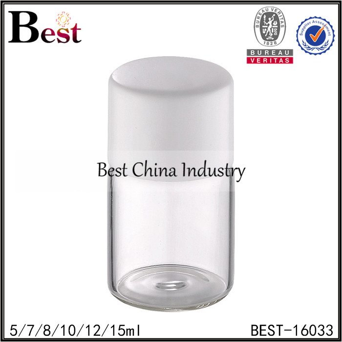 12 Years manufacturer
 clear round tubular bottle with cap and stopper 5/7/8/10/12/15ml Manufacturer in London