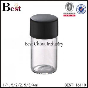 clear color tube bottle with plastic cap and insert 1ml 1.5ml 2ml 3ml 4ml