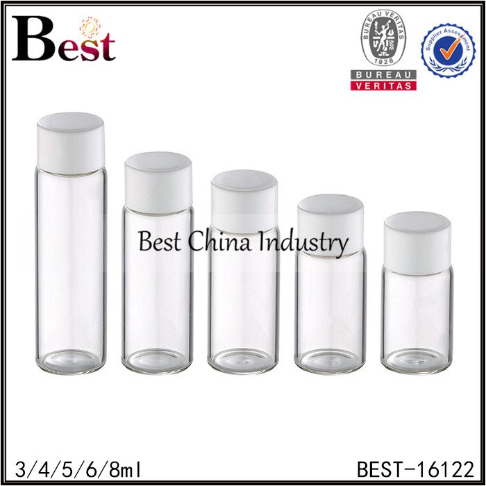 Wholesale price stable quality
 screw neck tubular bottle with white plastic cap 3ml 4ml 5ml 6ml 8ml in Sevilla