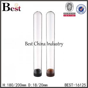 clear round bottom test tube with cap