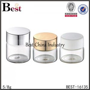 2017 wholesale price 
 round clear tube cream jar bottle with plastic or aluminum cap 5g 8g 10g Factory from Albania