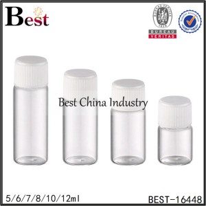 Best Price for
 clear tubular bottle with white plastic cap 5ml 6ml 7ml 8ml 10ml 12ml Factory in Slovakia
