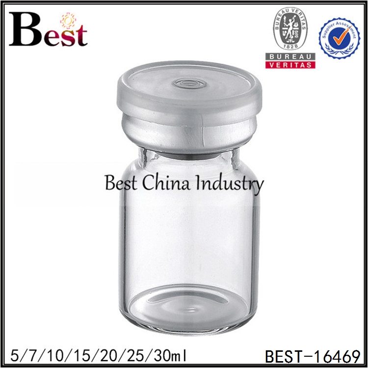 18 Years manufacturer
 clear glass penicillin bottle with silver cap 5/7/10/15/20/25/30ml Supply to Stuttgart