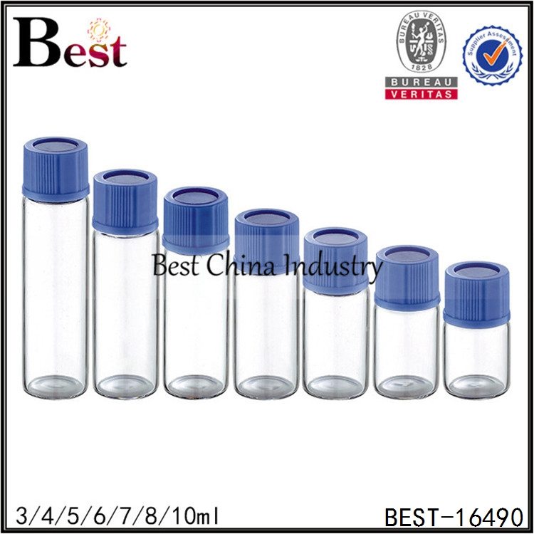 Best Price for
 small glass bottle with blue plastic cap 3/4/5/6/7/8/10ml in Seattle