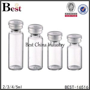 samll transparent glass penicillin bottle 2/3/4/5ml