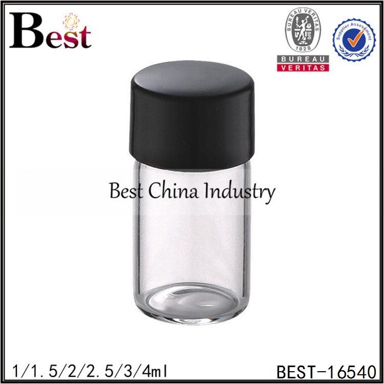 OEM Manufacturer
 mini clear tube glass bottle for perfume sample with stopper and cap 1/1.5/2/2.5/3/4ml Factory in UK