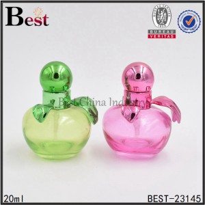green pink apple shaped glass perfume bottle 20ml