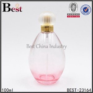 clear oval shaped glass prfume bottle 100ml