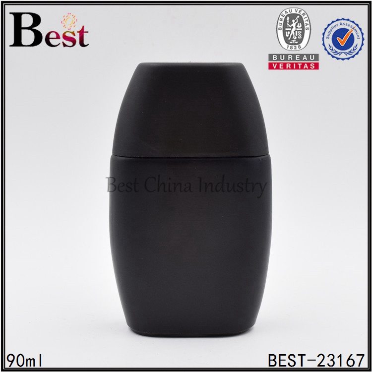 Renewable Design for
 flat round black perfume bottle 90ml Wholesale to Guinea