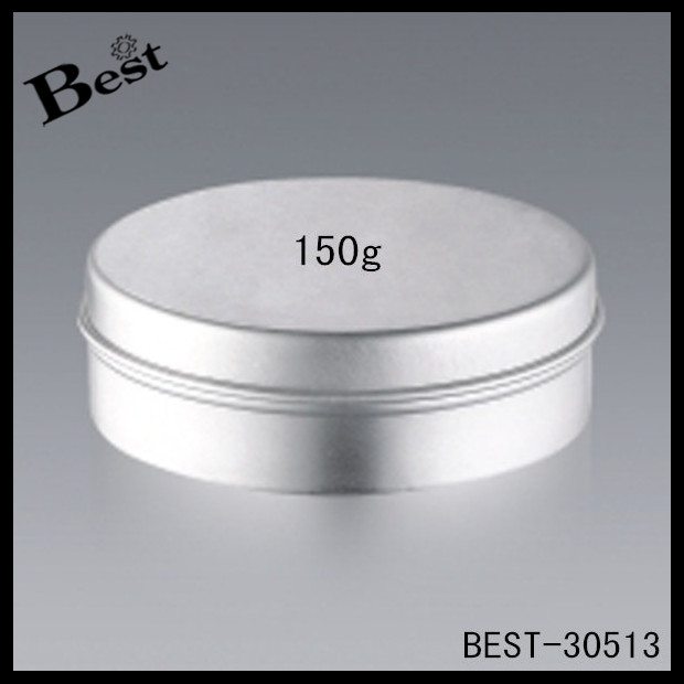 Factory For
 cosmetic cream flat round aluminum jar 150g  Factory for Turkmenistan