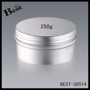 One of Hottest for
 big size silver aluminum face cream jar 250g  Supply to Burundi