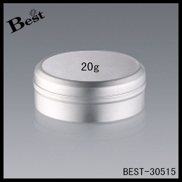 High definition wholesale
 silver round shape aluminum jar with cap for cream 20g Manufacturer in Romania