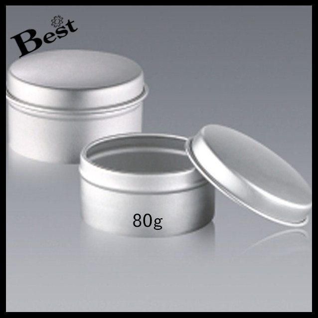 Well-designed
 silver aluminum jar with cap for face cream 80g Factory for France