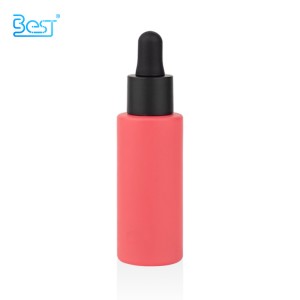 popular pink flap lid glass bottle with black dropper