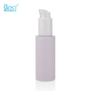 15ml 30ml 50ml purple glass bottle with plastic pump for cosmetic lotion