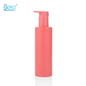 120ml Shampoo Glass bottle red flat lid glass bottle with pump