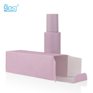 2023 hot selling purple 50ml 100ml glass pump bottle with purple package box