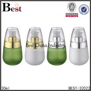 Super Purchasing for
 green and white and frosted pump glass bottle 30ml Factory in Macedonia