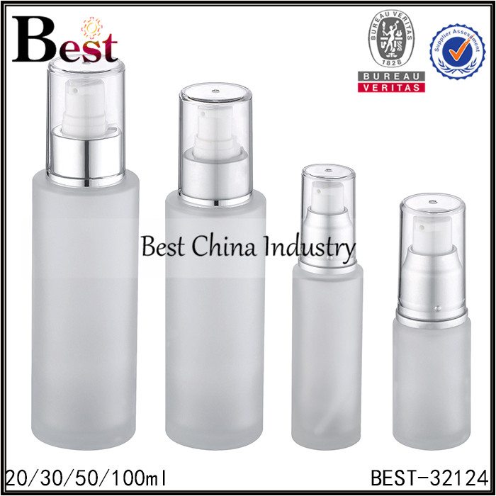 Special Design for
 frosted glass bottle with pump and cap 20/30/50/100ml Venezuela