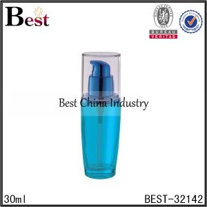 oval shaped blue glass bottle 30ml