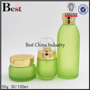 green bottle and jar 50g, 30/100ml