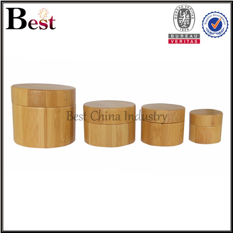 Cheap price
 bamboo jar with glass insider 10/20/30/50/100g Manufacturer in Mecca