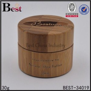 cream bamboo jar 30g