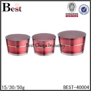 red acrylic jar 15/30/50g