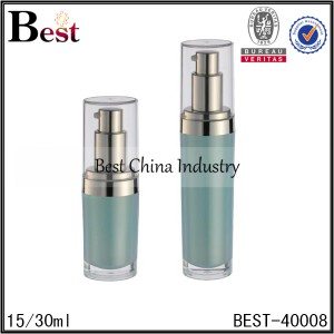 blue color acrylic bottle with pump 15/30ml