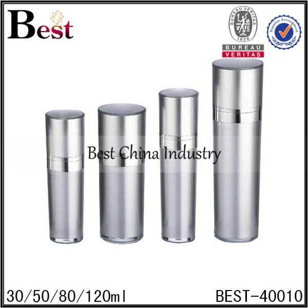 100% Original Factory
 silver acrylic pump bottle 30/50/80/120ml Factory in Zimbabwe