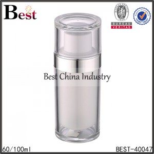 white color acrylic bottle cap 60/100ml