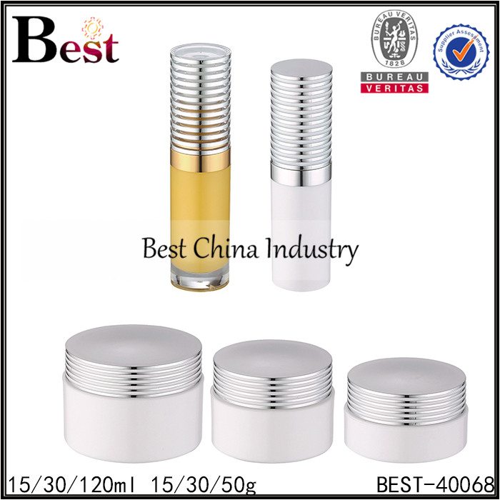 Original Factory
 luxury acrylic pump bottle and white acrylic jar 15/30/120ml,15/30/50g in Angola