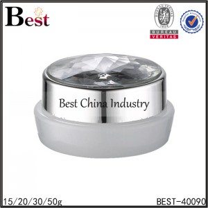 white color acrylic jar with silver cap 15/20/30/50g