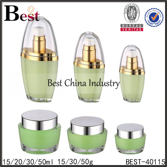 Professional High Quality
 blue acrylic bottle and acrylic jar 15/20/30ml,15/30/50g in Curacao
