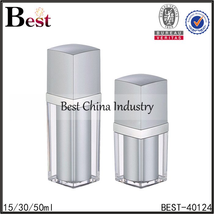 16 Years manufacturer
 clear double wall square acrylic bottle 15/30/50ml Supply to Angola