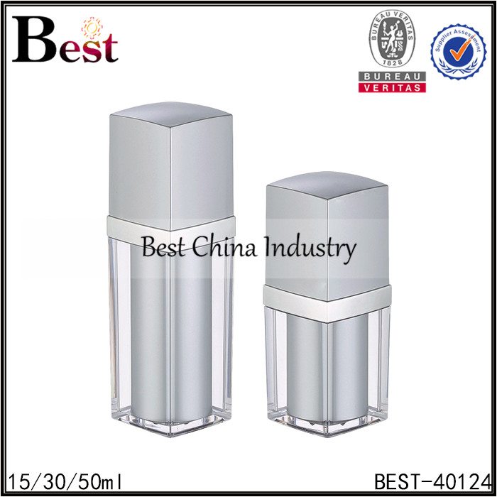 Reasonable price for
 clear double wall square acrylic bottle 15/30/50ml Supply to New Delhi