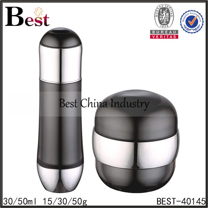 OEM manufacturer custom
 gray acrylic pump bottle and acrylic jar 30/50ml, 30/50g Factory for Stuttgart