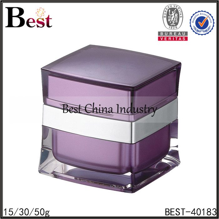 Reliable Supplier
 red square acrylic jar 15/30/50g  Factory in Australia