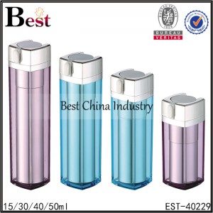 Short Lead Time for
 purple / green square acrylic lotion bottle 15/30/40/50ml Factory for Sudan