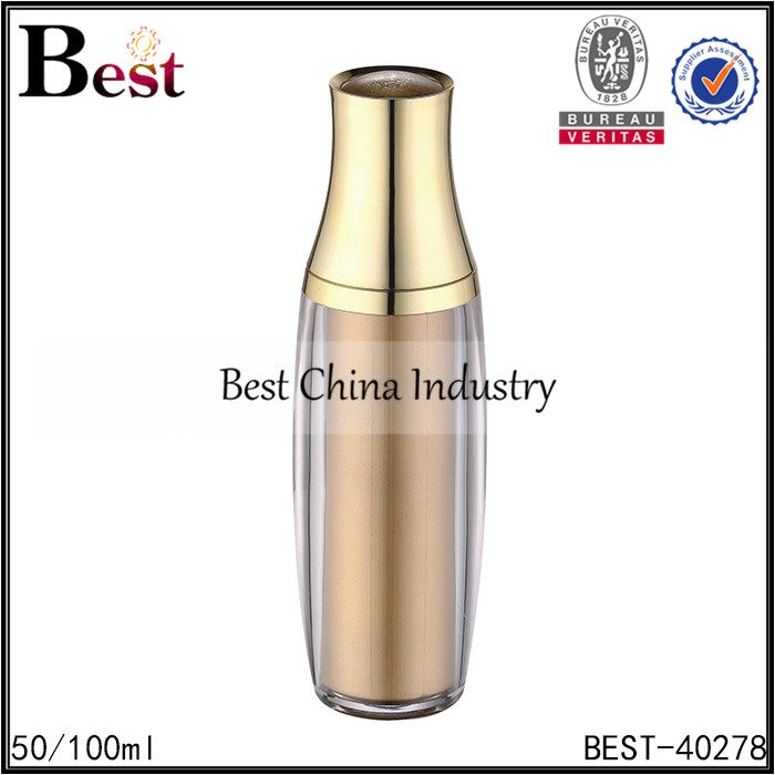 Hot sale good quality
 double wall, inner gold acrylic bottle 50/100ml Factory in Slovakia